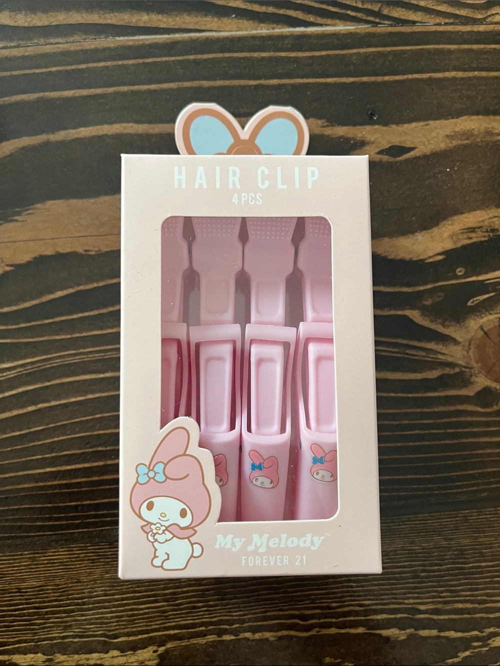Hello Kitty My Melody Pink Hair Clips 4-Pack